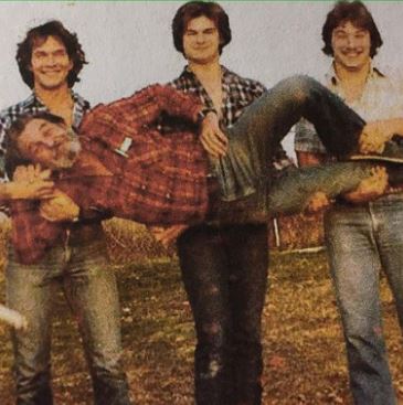 Sean Kyle Swayze with his brothers Patrick and Don and beloved father Jesse who sadly passed away in 1982 at the age of just 57